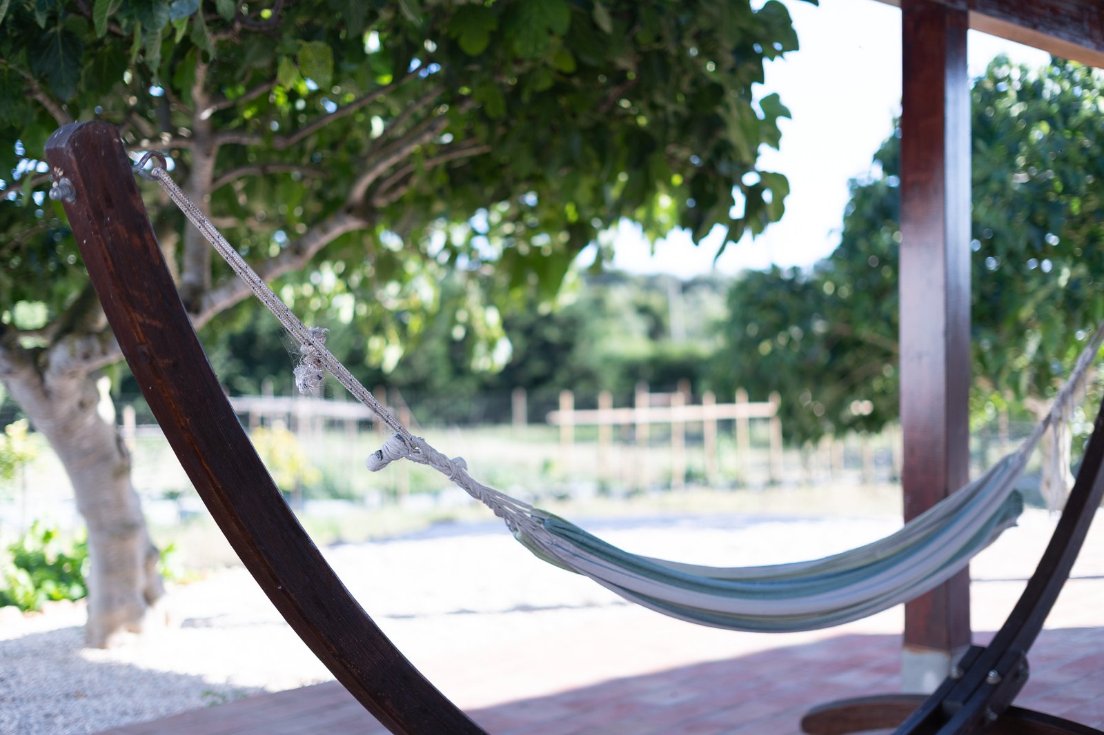 Hammock with countryside views over the garden